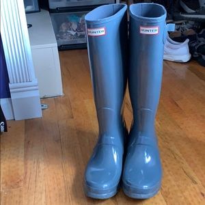 Hunter boots grey